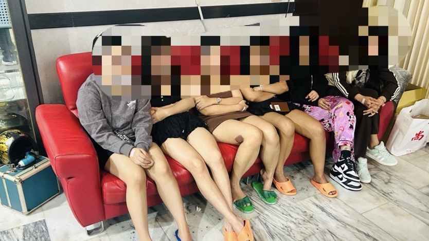 Evidence seized including cash and supplies