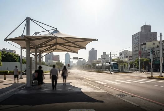 Kaohsiung to test shade umbrellas at transit crossings
