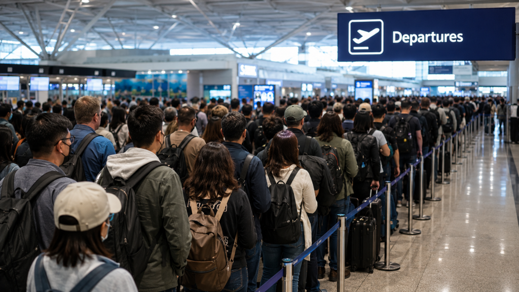 Kaohsiung airport moves to add fourth security line amid peak-hour crowding