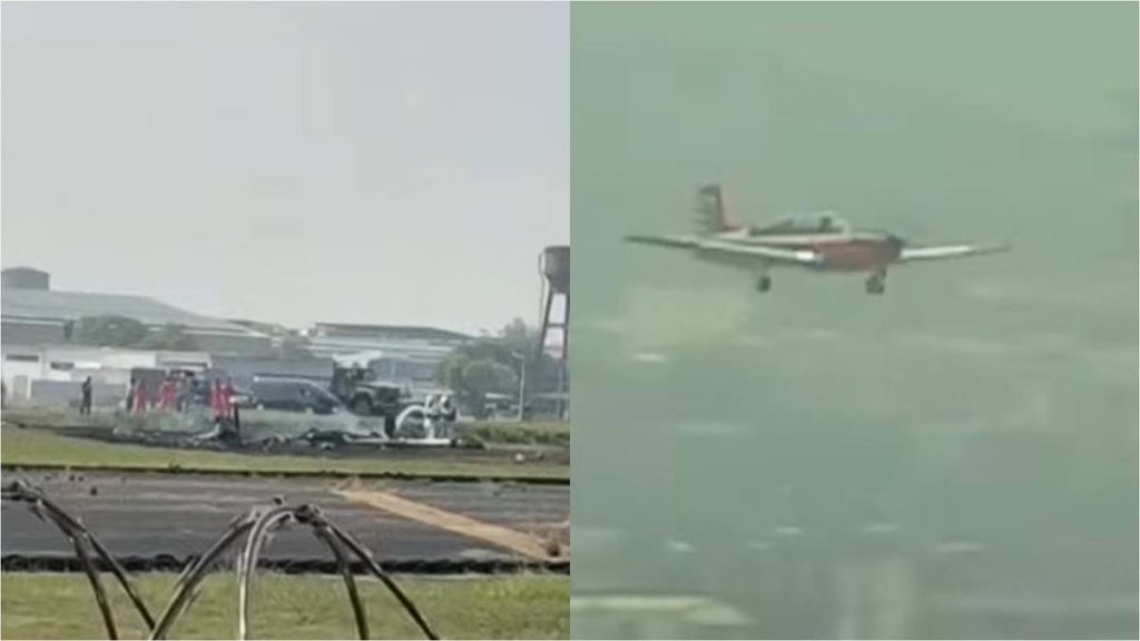 Two Air Force officers killed in T-34 trainer crash at Gangshan Air Base