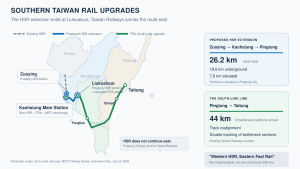 Cabinet targets 90-minute Kaohsiung-to-Taitung rail travel