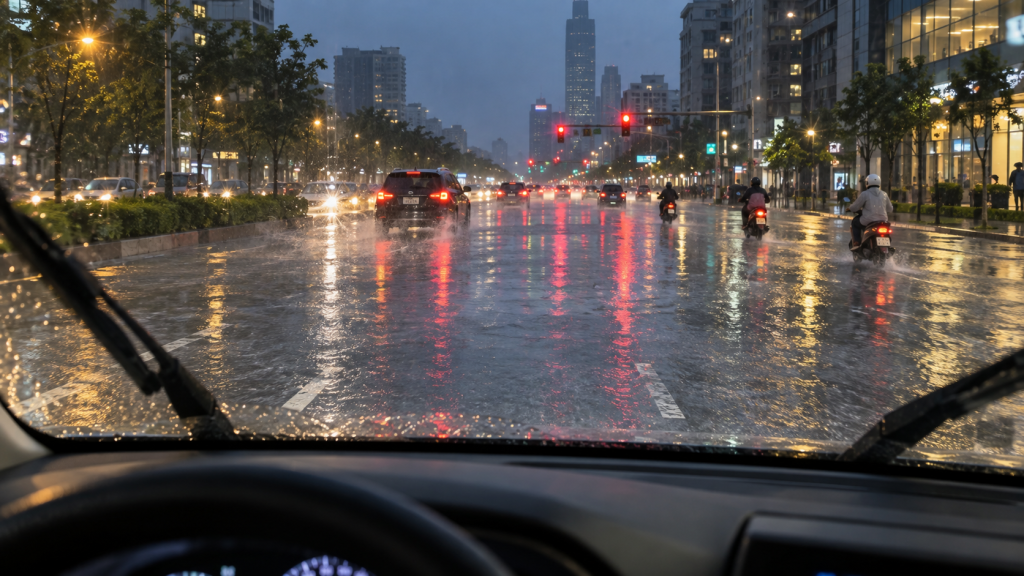 City seeks fix as road markings vanish in the rain