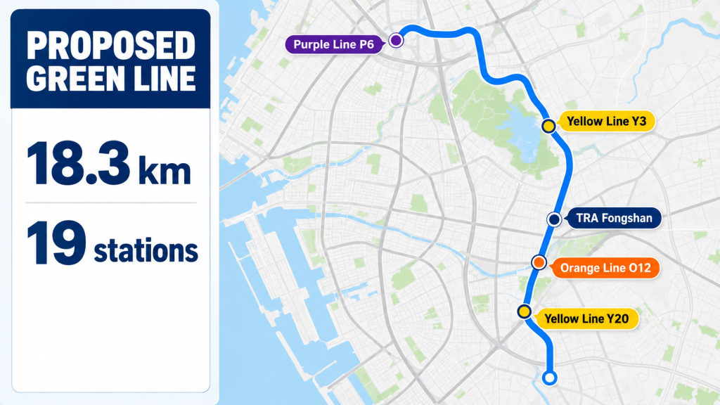 Kaohsiung plans 19-station Green Line — but it might take 30 years