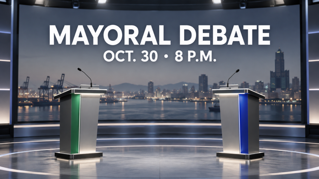 Kaohsiung mayoral debate set for Oct. 30 at 8 p.m.
