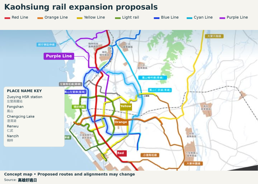 Lai’s rail proposals envisage seven-line “rainbow” network